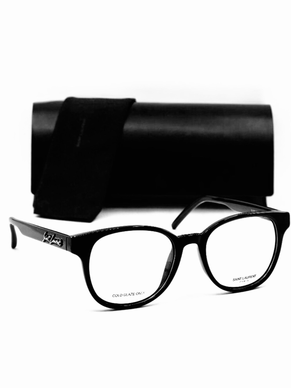 NEW Saint Laurent SL399 001 Unisex Black 53mm Eyeglasses Frames Authentic $450